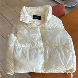 Deluc Cream Quilted Puffer Coat